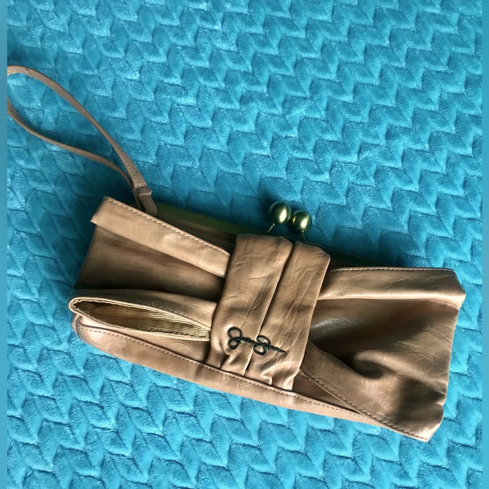 Jessica Simpson • Y2K Large Bow Tan Handbag